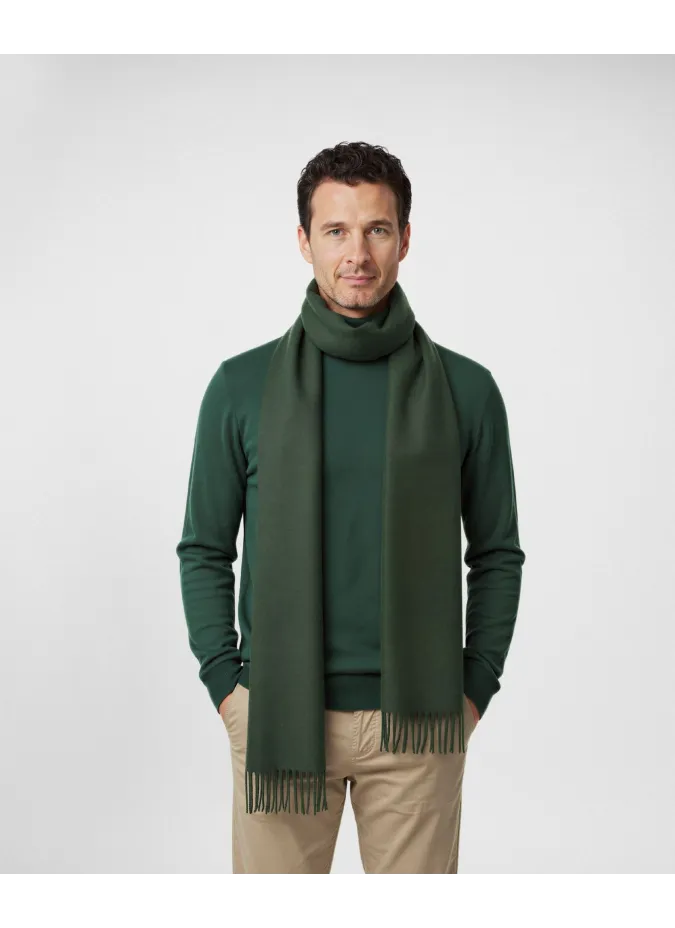 Dark Green Plain Scarf| JOHN TWEED TAILORED