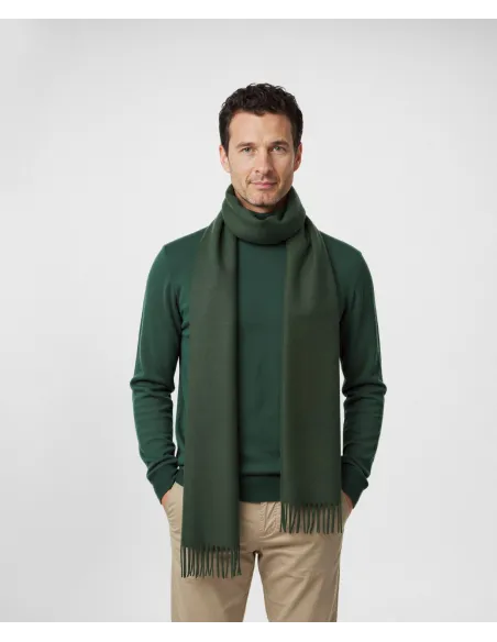 Dark Green Plain Scarf| JOHN TWEED TAILORED