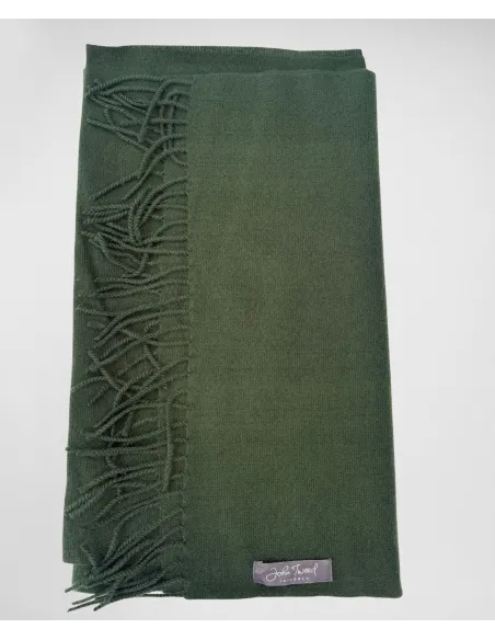 Dark Green Plain Scarf| JOHN TWEED TAILORED