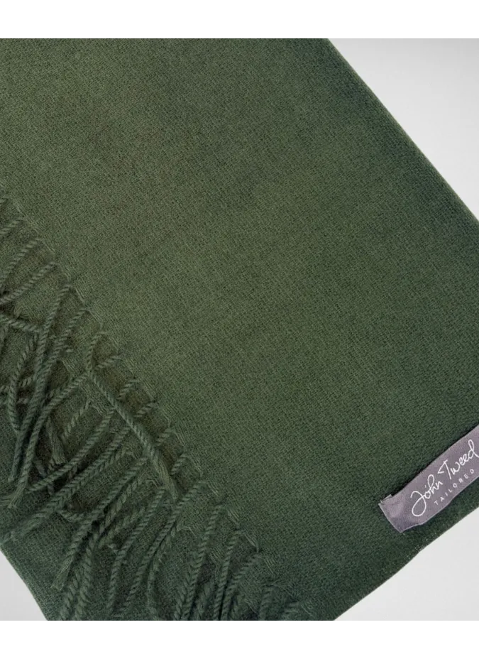 Dark Green Plain Scarf| JOHN TWEED TAILORED