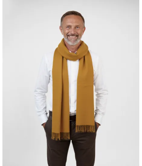 Plain Mustard Scarf| JOHN TWEED TAILORED