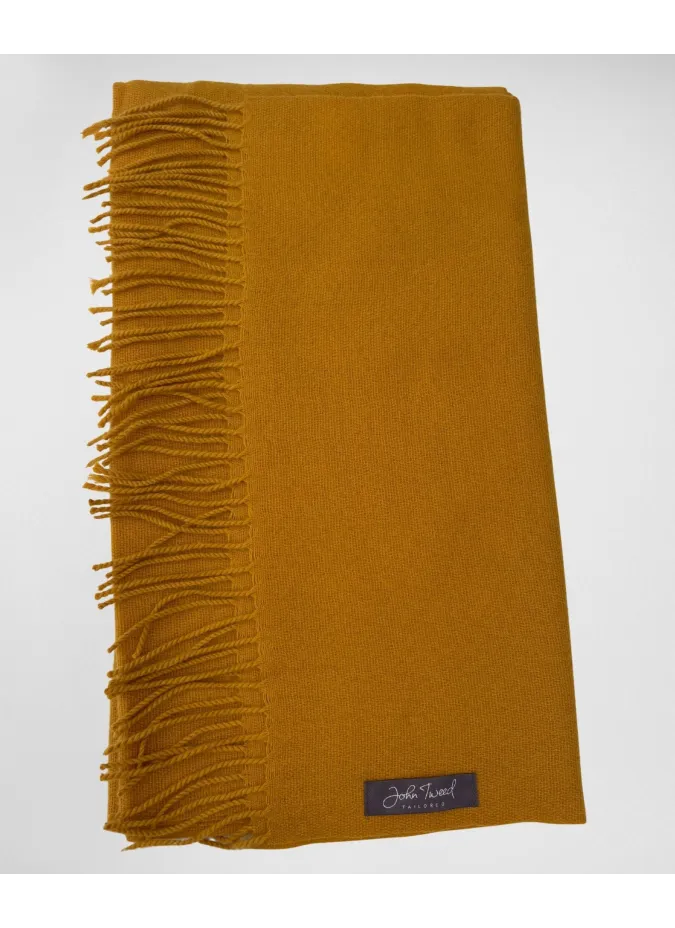 Cachecol Liso Mostarda| JOHN TWEED TAILORED