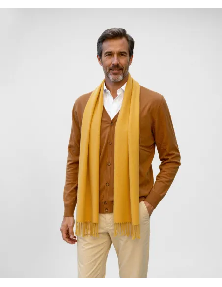 Plain Scarf Yellow| JOHN TWEED TAILORED