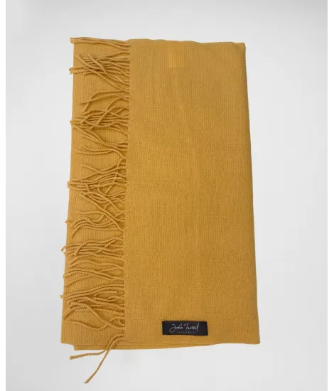Plain Scarf Yellow| JOHN TWEED TAILORED 2
