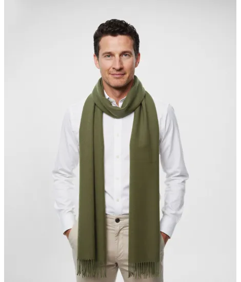 Bufanda Lisa Verde Oscuro| JOHN TWEED