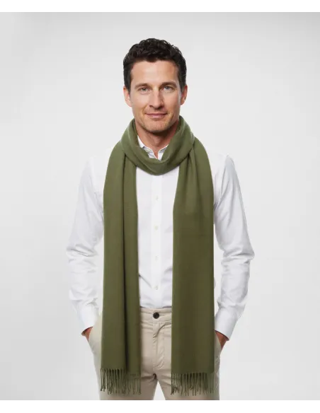 Cachecol Liso Verde Escuro| JOHN TWEED TAILORED
