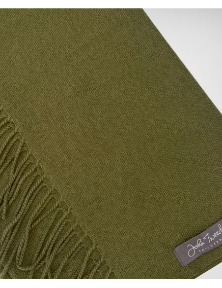 Dark Green Plain Scarf| JOHN TWEED TAILORED