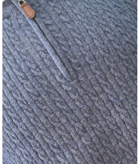 Blue Zip Polo| JOHN TWEED TAILORED 2
