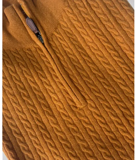 Polo com Fecho Mel| JOHN TWEED TAILORED 2