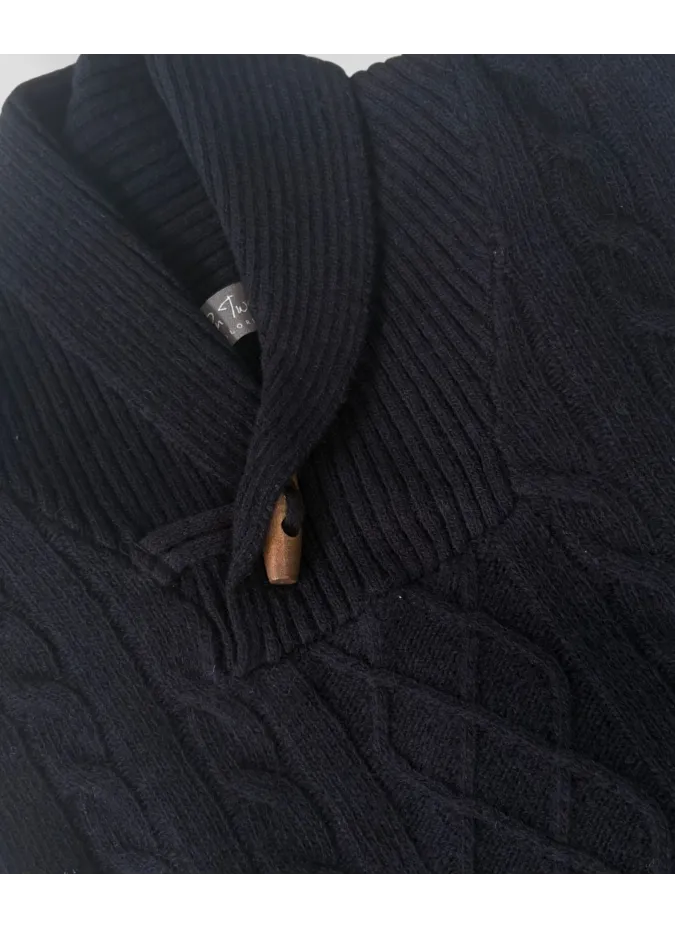 Navy Toggle Knit| JOHN TWEED TAILORED