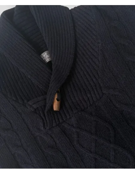 Navy Toggle Knit| JOHN TWEED TAILORED