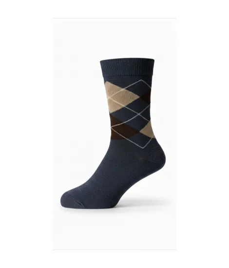 Blue Sock Brown Diamond| JOHN TWEED TAILORED