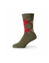 Green Sock with Red Diamond| JOHN TWEED TAILORED