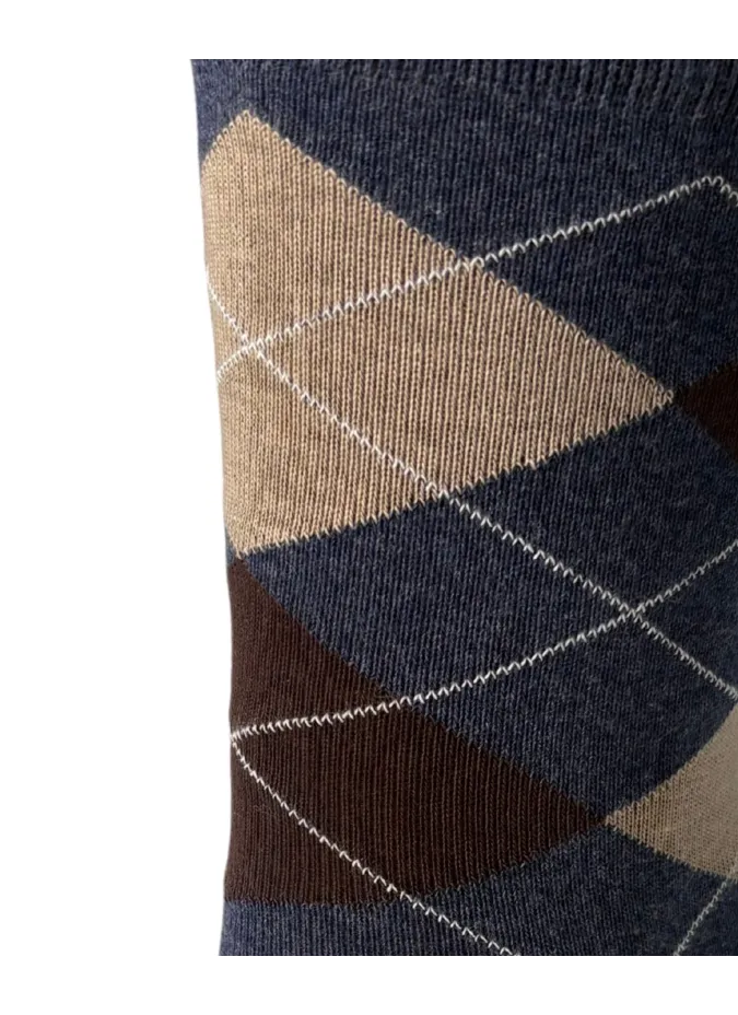 Blue Sock Brown Diamond| JOHN TWEED TAILORED