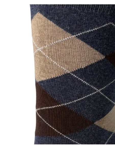 Blue Sock Brown Diamond| JOHN TWEED TAILORED
