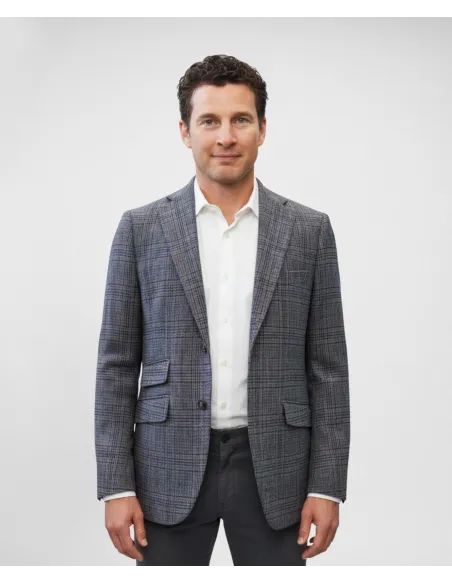 Blue Prince of Wales Blazer| JOHN TWEED TAILORED