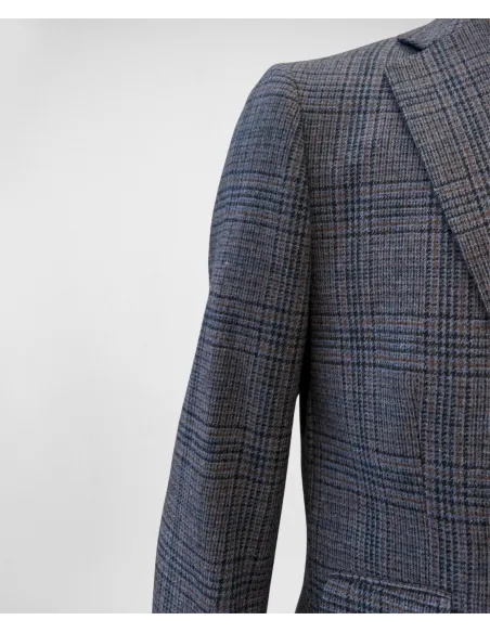 Blazer Príncipe de Gales Azul| JOHN TWEED