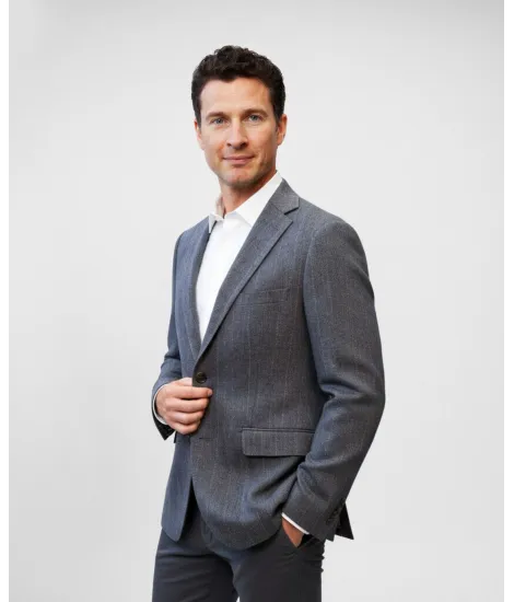 Blazer Príncipe de Gales Azul| JOHN TWEED 2