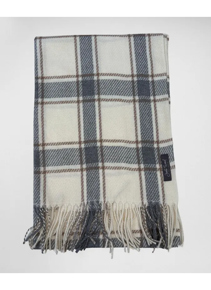 Cachecol Xadrez Cinza| JOHN TWEED TAILORED