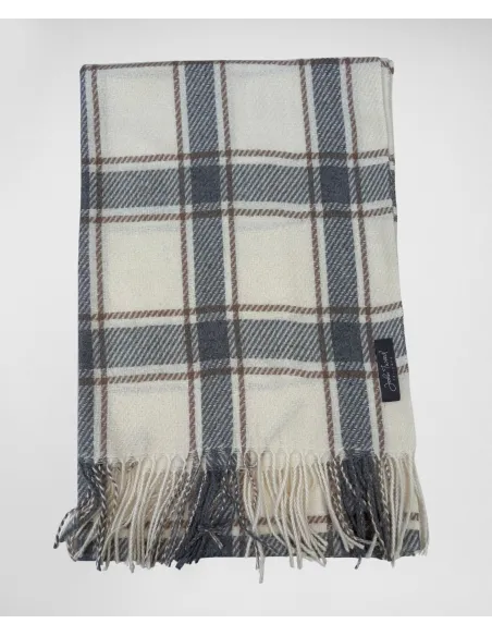 Cachecol Xadrez Cinza| JOHN TWEED TAILORED