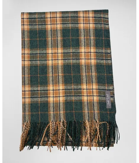 Dark Green Check Scarf| JOHN TWEED TAILORED 2