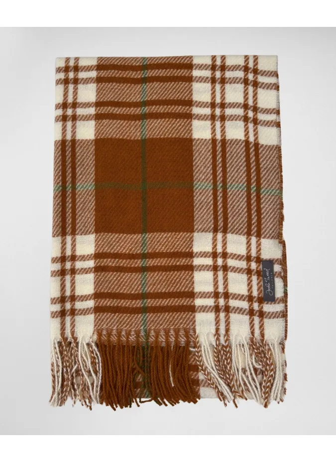 Terracotta Check Scarf| JOHN TWEED TAILORED