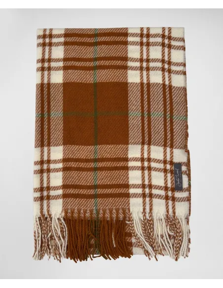 Terracotta Check Scarf| JOHN TWEED TAILORED
