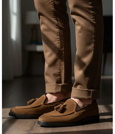 Sapato Mocassin Camel| JOHN TWEED TAILORED