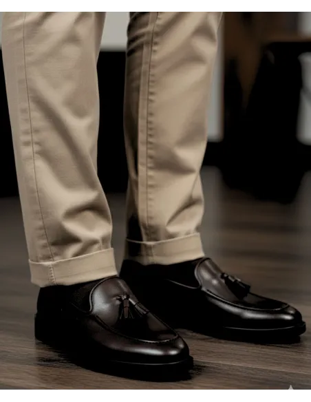 Mocasín Marrón con Borla| JOHN TWEED