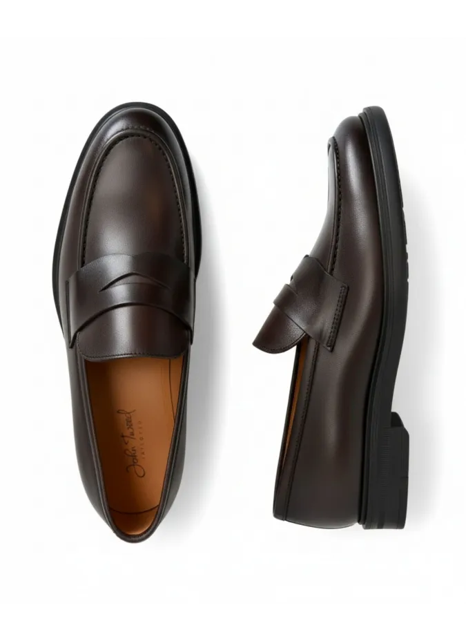 Brown Loafer Shoe| JOHN TWEED TAILORED
