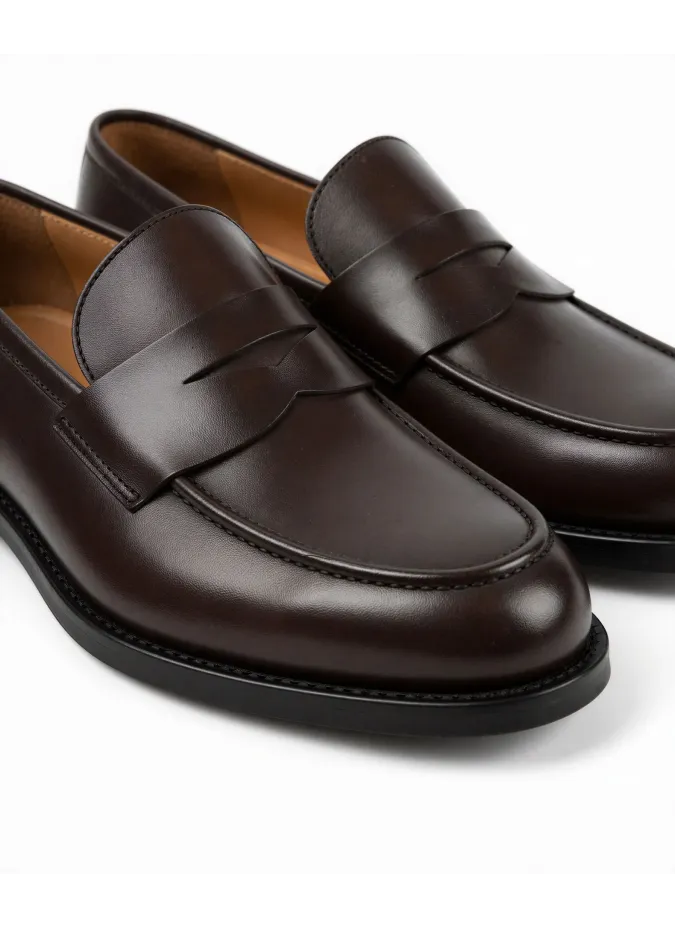 Brown Loafer Shoe| JOHN TWEED TAILORED