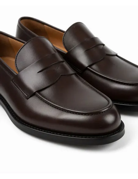 Brown Loafer Shoe| JOHN TWEED TAILORED