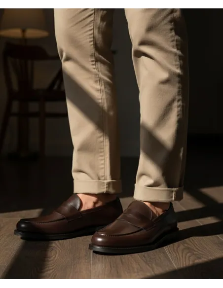 Brown Loafer Shoe| JOHN TWEED TAILORED