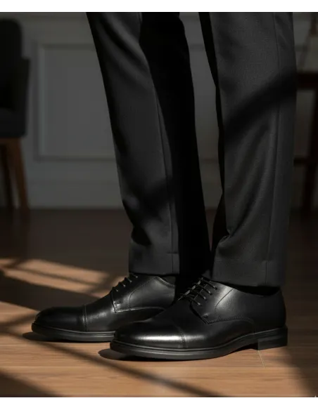Zapato Oxford Suela de Goma Negro| JOHN TWEED