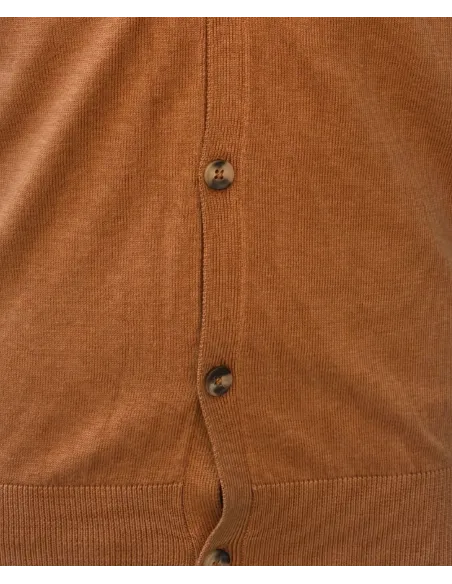 Colete de Algodão e Caxemira Camel| JOHN TWEED TAILORED