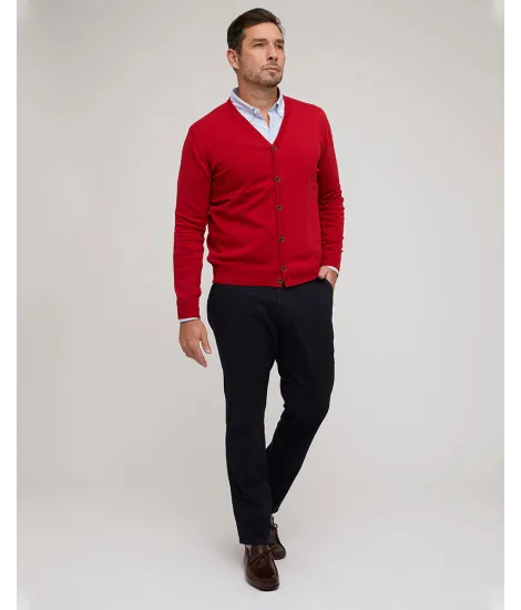 Cárdigan Hombre Rojo