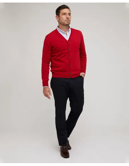 Cárdigan Hombre Rojo