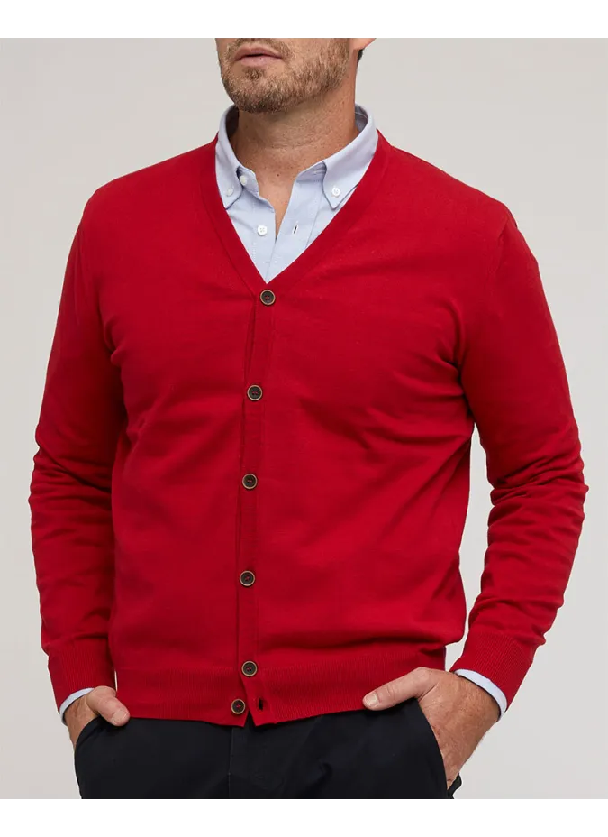 Cárdigan Hombre Rojo