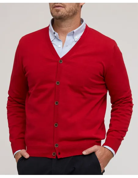 Cárdigan Hombre Rojo