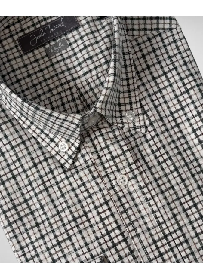 Camisa de Franela a Cuadros Verde| JOHN TWEED