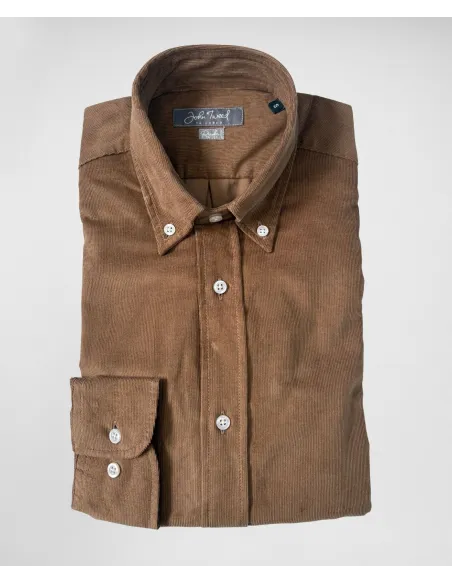 Camisa Bombazina Camel| JOHN TWEED TAILORED