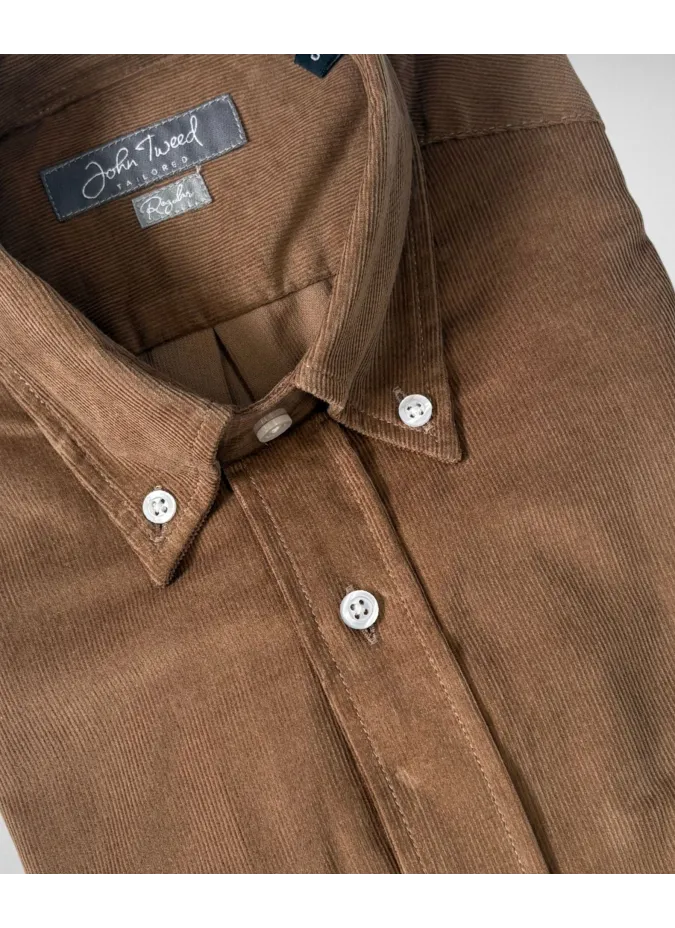 Camel Corduroy Shirt| JOHN TWEED TAILORED