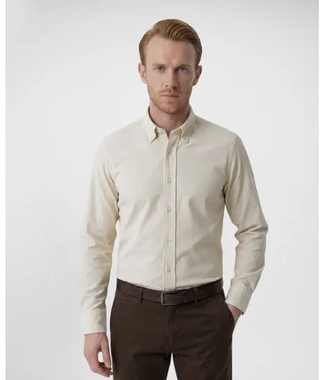 Camisa Bombazina Verde| JOHN TWEED TAILORED