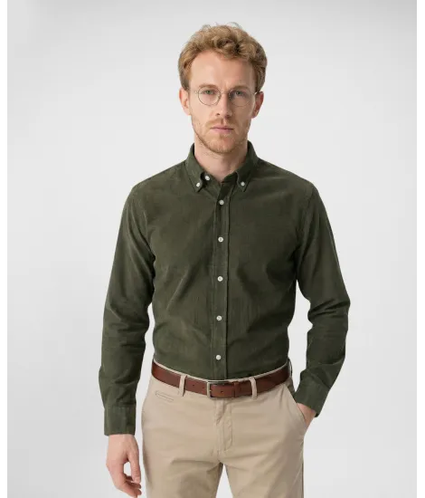 Green Corduroy Shirt| JOHN TWEED TAILORED