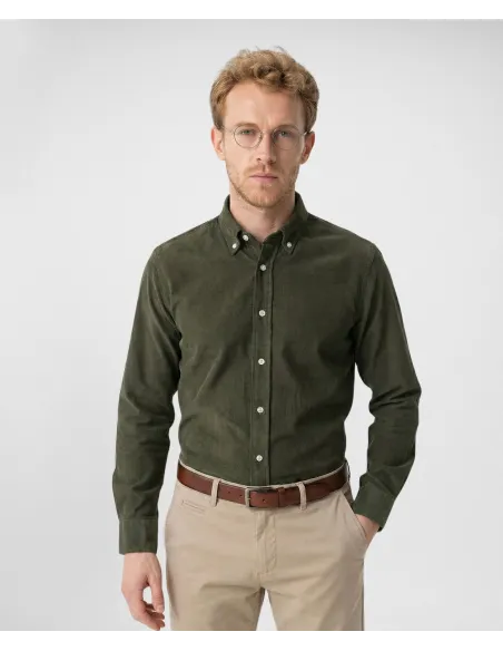 Camisa de Pana Verde| JOHN TWEED