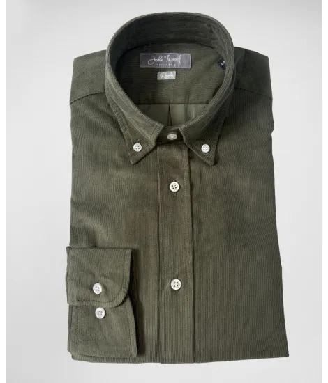 Camisa de Pana Verde| JOHN TWEED 2