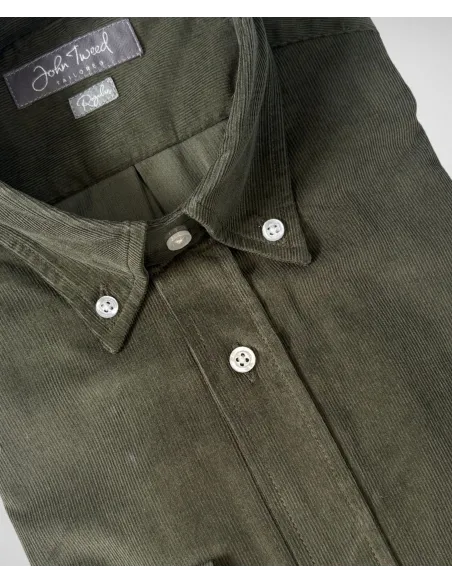 Camisa Bombazina Verde| JOHN TWEED TAILORED