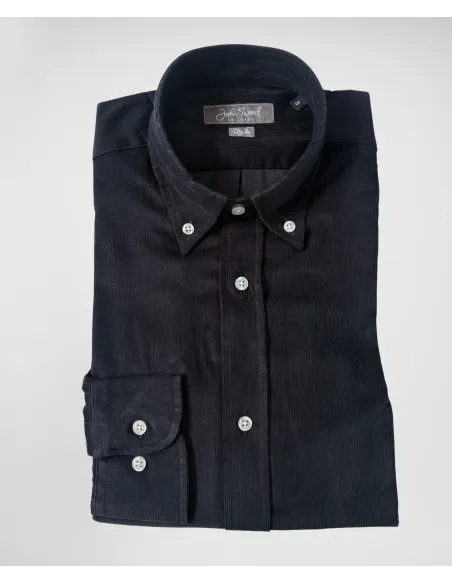 Navy Corduroy Shirt| JOHN TWEED TAILORED