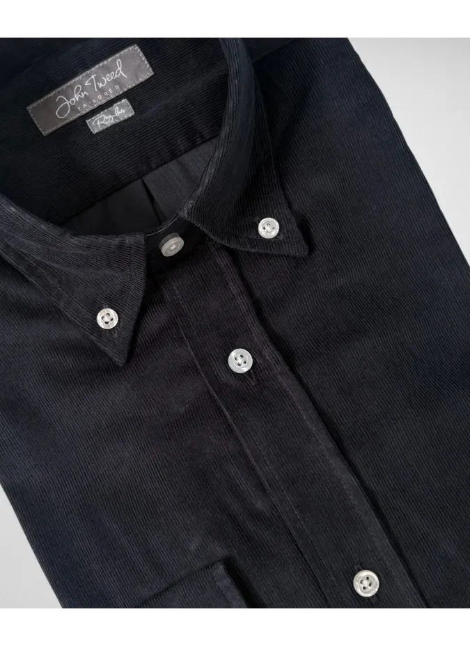Navy Corduroy Shirt| JOHN TWEED TAILORED