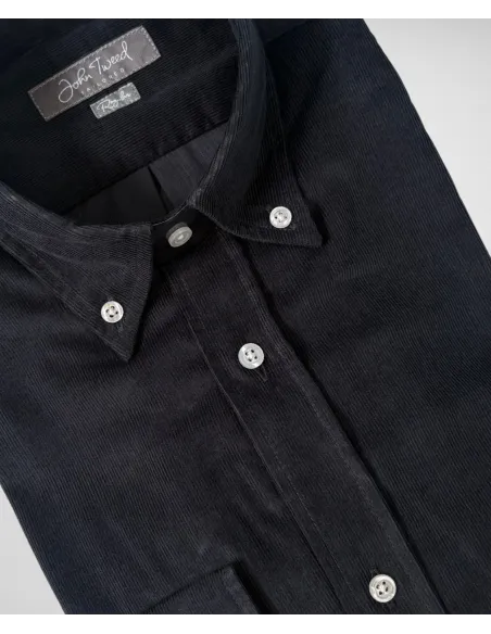 Navy Corduroy Shirt| JOHN TWEED TAILORED